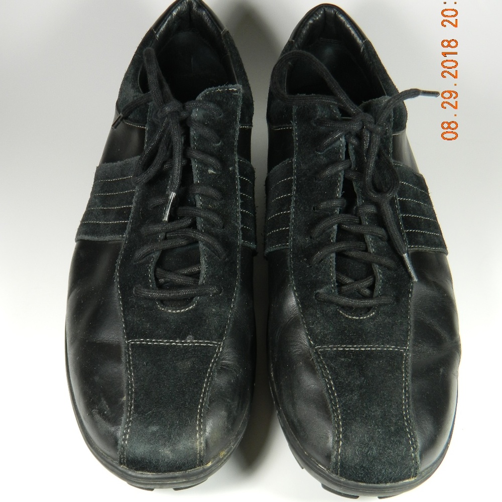 COLE HAAN Black Leather & Suede Sport Sneakers